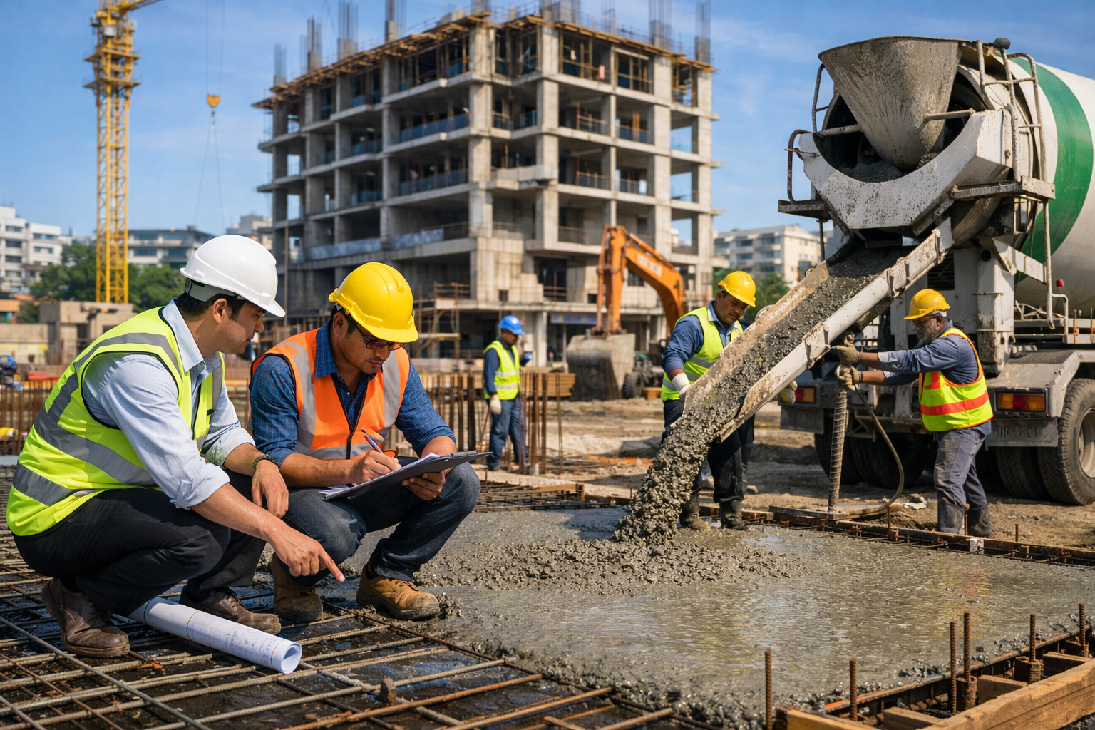 Civil construction company in Bangalore ensuring quality and safety at a professional construction site